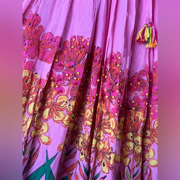 Anthropologie Roopa Pemmaraju Beaded Midi Skirt S - Picture 8 of 11